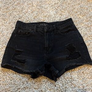 Wild Fable Black Distressed Jean Shorts